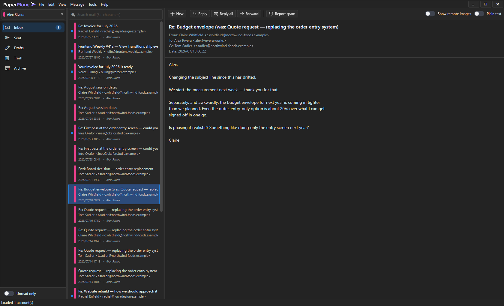 Unified inbox